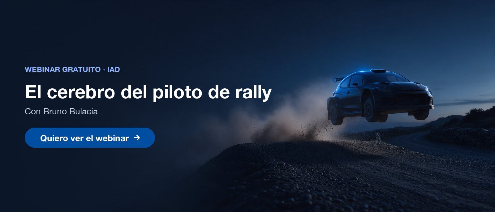 Webinar gratuito del IAD: cómo usamos el cerebro para manejar en rally, con Bruno Bulacia